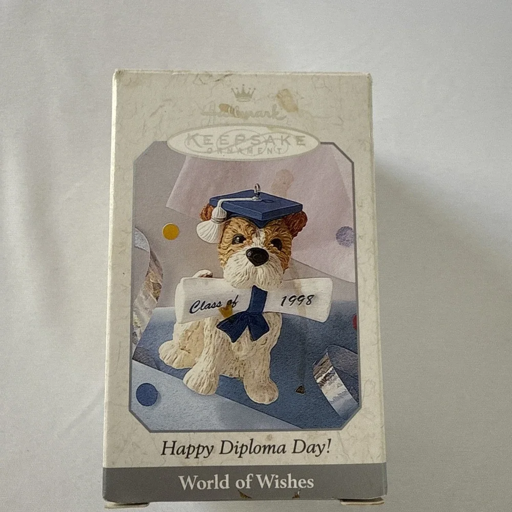 Hallmark Keepsake Ornament‎ 1998 Happy Diploma Day! World of Wishes With Box